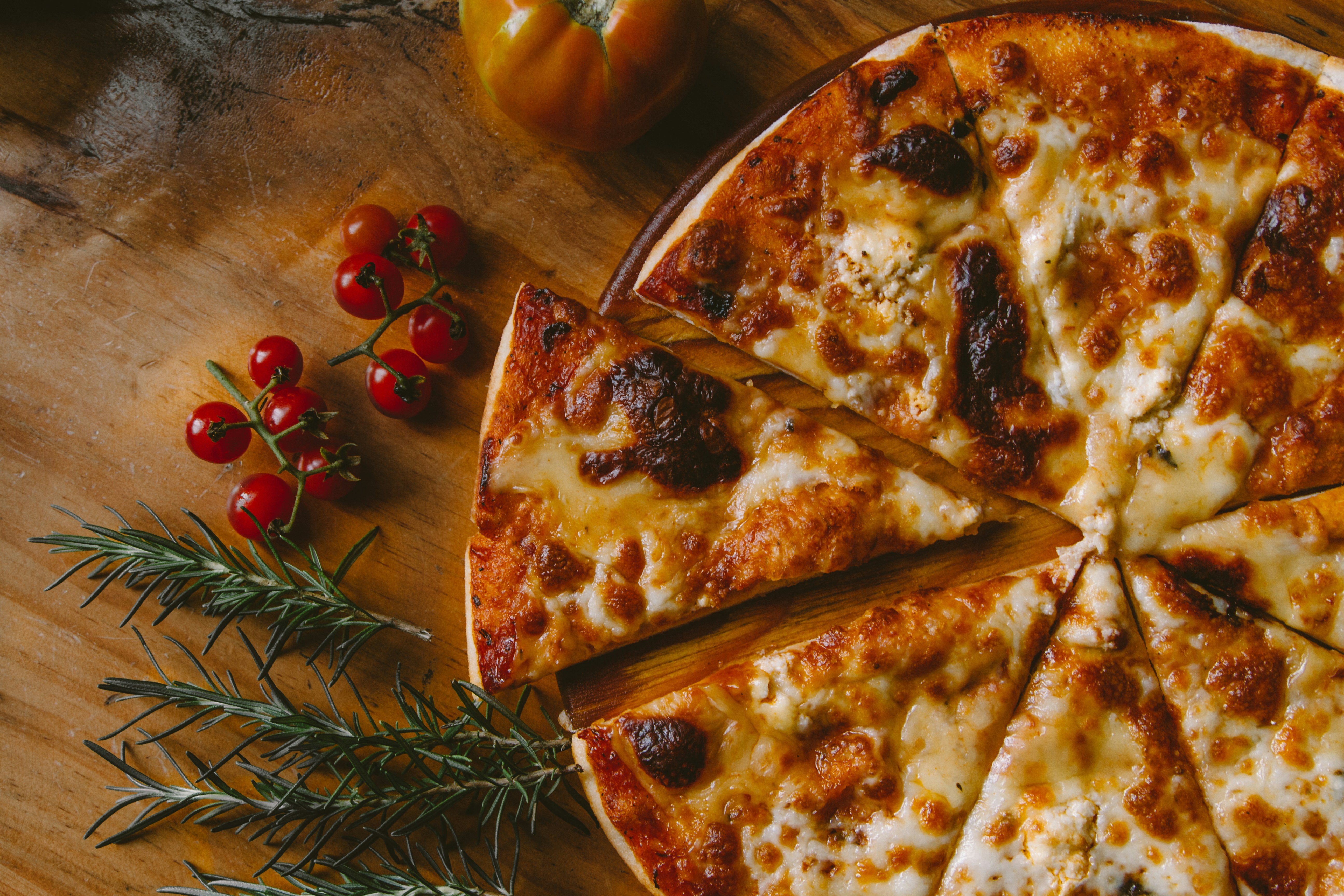 Pizza deliciosa de perto